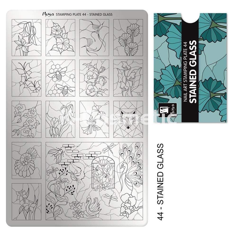 MOYRA PLACA STAMPING Nº44 STAINED GLASS - Imagen 1